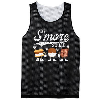 Smore Squad Camping Campfire Chocolate Marshmallow SMores Mesh Reversible Basketball Jersey Tank