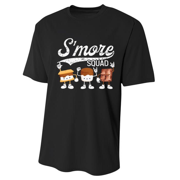 Smore Squad Camping Campfire Chocolate Marshmallow SMores Performance Sprint T-Shirt