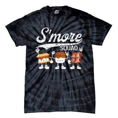 Smore Squad Camping Campfire Chocolate Marshmallow SMores Tie-Dye T-Shirt