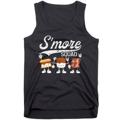 Smore Squad Camping Campfire Chocolate Marshmallow SMores Tank Top