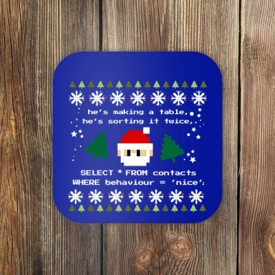 Sql Santa Claus Database Clause Developer Code Db Programmer Gift Coaster