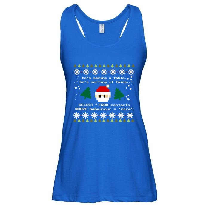 Sql Santa Claus Database Clause Developer Code Db Programmer Gift Ladies Essential Flowy Tank