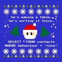 Sql Santa Claus Database Clause Developer Code Db Programmer Gift Women's T-Shirt
