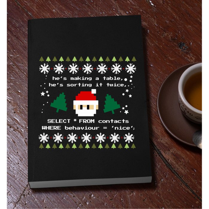 Sql Santa Claus Database Clause Developer Code Db Programmer Gift Permanent Decal Sticker