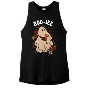 Spooky Season Cute Ghost Halloween Costume Boujee BooJee Ladies PosiCharge Tri-Blend Wicking Tank