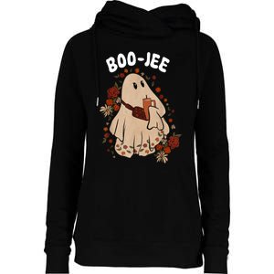 Spooky Season Cute Ghost Halloween Costume Boujee BooJee Womens Funnel Neck Pullover Hood