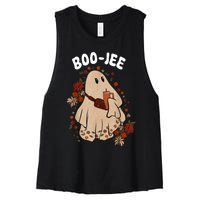 Spooky Season Cute Ghost Halloween Costume Boujee BooJee Women's Racerback Cropped Tank