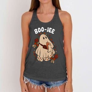 Spooky Season Cute Ghost Halloween Costume Boujee BooJee Women's Knotted Racerback Tank