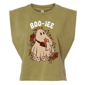 Spooky Season Cute Ghost Halloween Costume Boujee BooJee Garment-Dyed Women's Muscle Tee