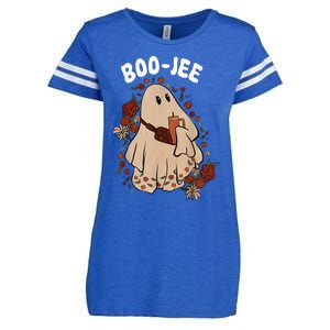 Spooky Season Cute Ghost Halloween Costume Boujee BooJee Enza Ladies Jersey Football T-Shirt