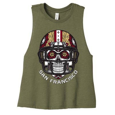 Sugar Skull Candy San Francisco Women's Racerback Cropped Tank