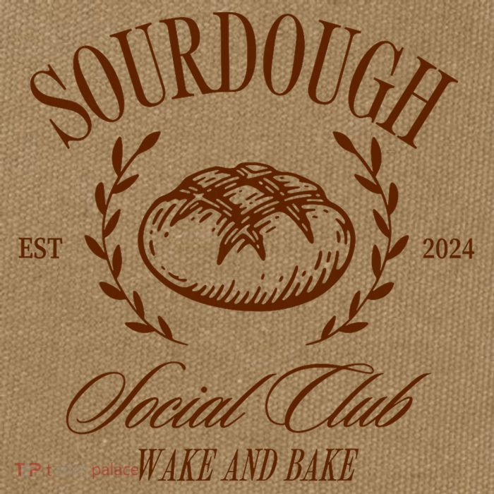 Sourdough Social Club Bread Wake & Bake In My Sourdough Era Cotton Canvas Backpack