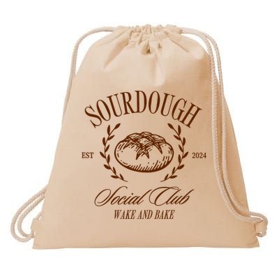 Sourdough Social Club Bread Wake & Bake In My Sourdough Era Drawstring Bag