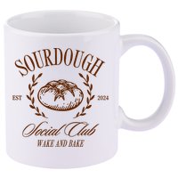 Sourdough Social Club Bread Wake & Bake In My Sourdough Era 11oz C Handle Ceramic Mug