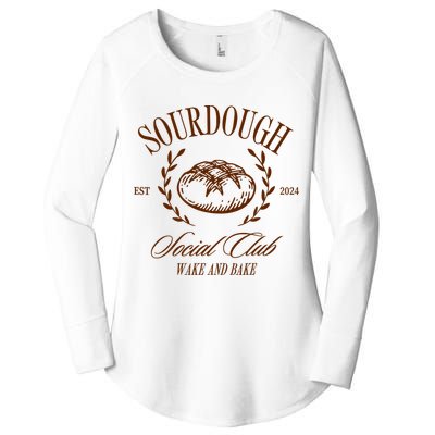 Sourdough Social Club Bread Wake & Bake In My Sourdough Era Women's Perfect Tri Tunic Long Sleeve Shirt