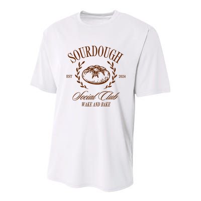 Sourdough Social Club Bread Wake & Bake In My Sourdough Era Youth Performance Sprint T-Shirt