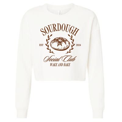 Sourdough Social Club Bread Wake & Bake In My Sourdough Era Cropped Pullover Crew