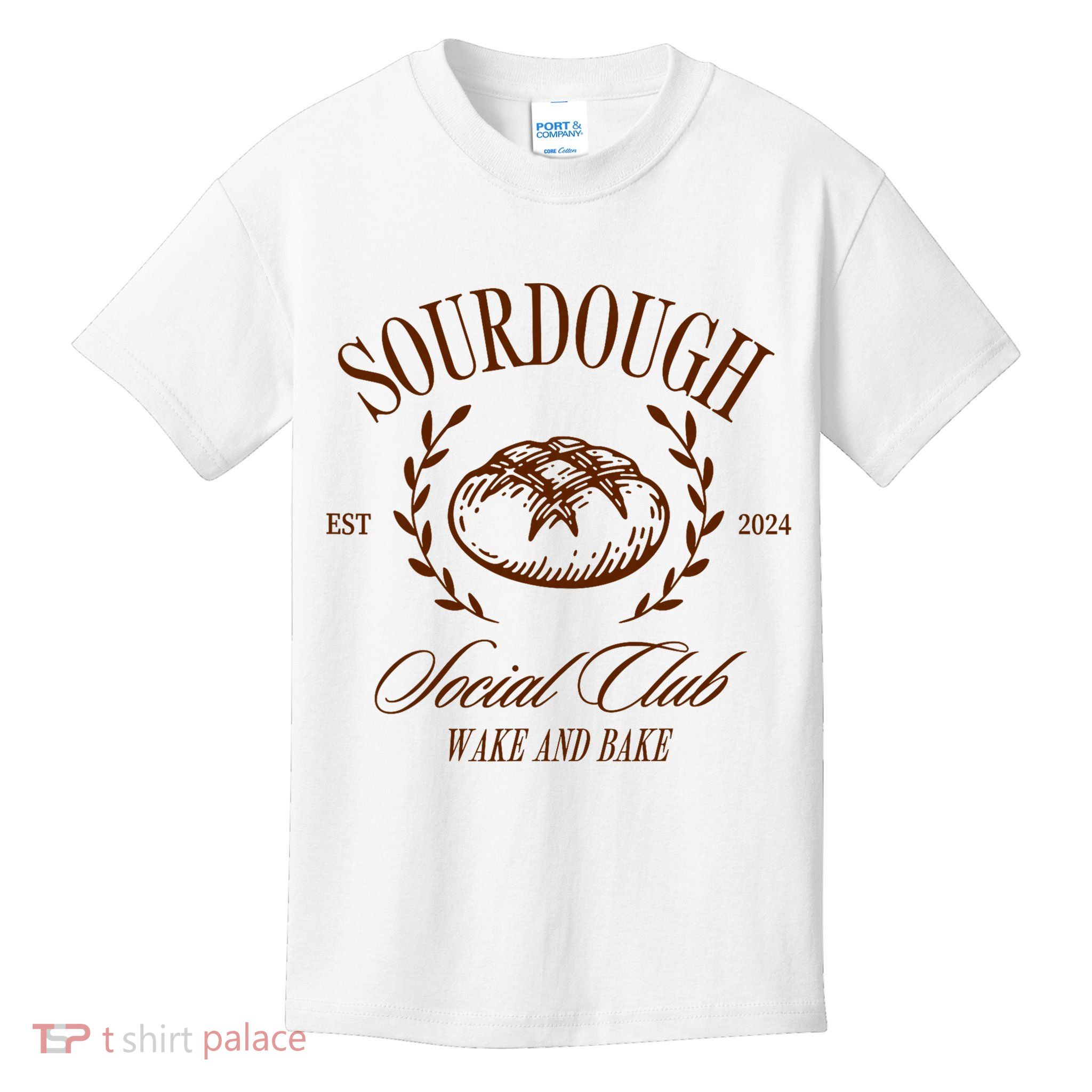 Sourdough Social Club Bread Wake & Bake In My Sourdough Era Kids T-Shirt
