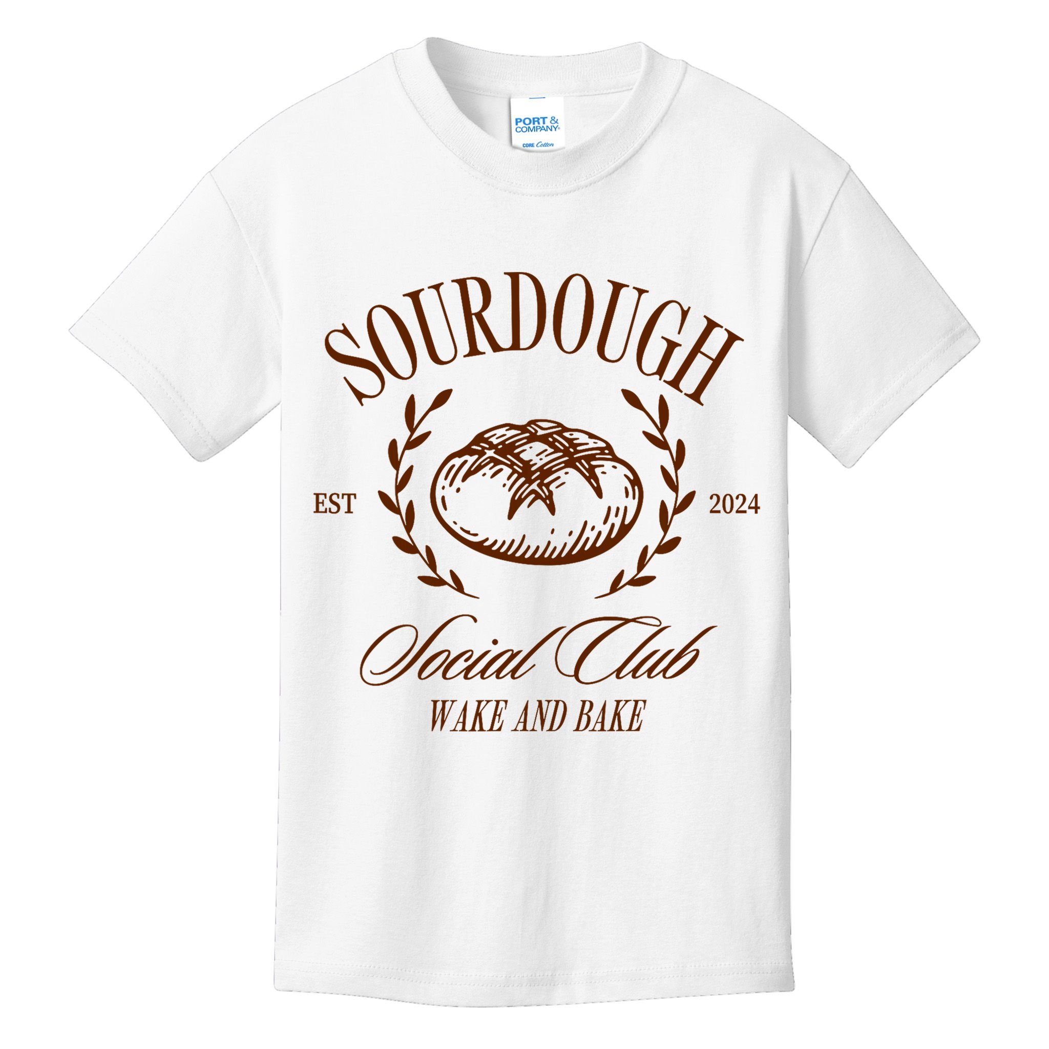 Sourdough Social Club Bread Wake & Bake In My Sourdough Era Kids T-Shirt