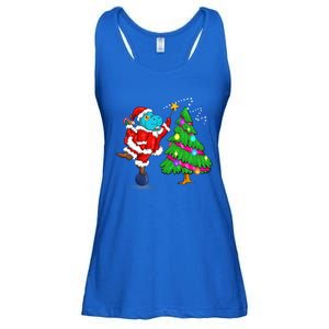 Santa Sea Cow Christmas Tree Tip Star Florida Atee Lover Meaningful Gift Ladies Essential Flowy Tank