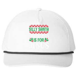 Silly Santa Christmas Is For Jesus Xmas Christian Snapback Five-Panel Rope Hat