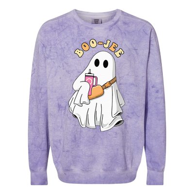 Spooky Season Cute Ghost Halloween Costume Boujee BooJee Colorblast Crewneck Sweatshirt