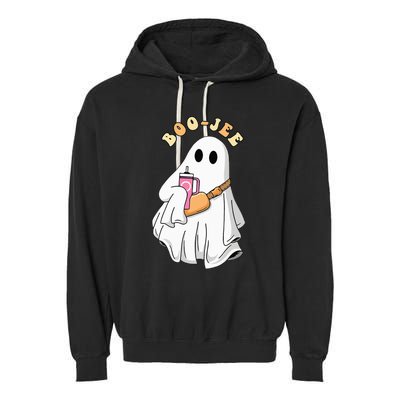 Spooky Season Cute Ghost Halloween Costume Boujee BooJee Garment-Dyed Fleece Hoodie