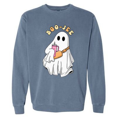 Spooky Season Cute Ghost Halloween Costume Boujee BooJee Garment-Dyed Sweatshirt