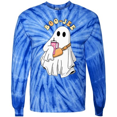 Spooky Season Cute Ghost Halloween Costume Boujee BooJee Tie-Dye Long Sleeve Shirt