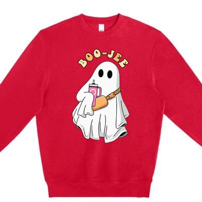 Spooky Season Cute Ghost Halloween Costume Boujee BooJee Premium Crewneck Sweatshirt