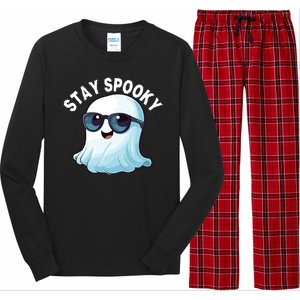 Stay Spooky Cute Ghost Boo Spooky Season Funny Halloween Spooky Boo Long Sleeve Pajama Set