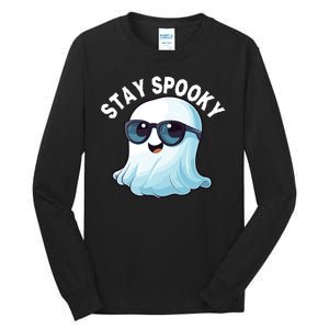 Stay Spooky Cute Ghost Boo Spooky Season Funny Halloween Spooky Boo Tall Long Sleeve T-Shirt