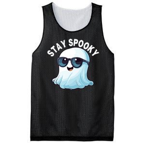 Stay Spooky Cute Ghost Boo Spooky Season Funny Halloween Spooky Boo Mesh Reversible Basketball Jersey Tank