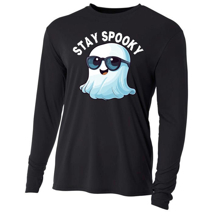 Stay Spooky Cute Ghost Boo Spooky Season Funny Halloween Spooky Boo Cooling Performance Long Sleeve Crew