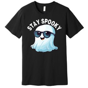 Stay Spooky Cute Ghost Boo Spooky Season Funny Halloween Spooky Boo Premium T-Shirt