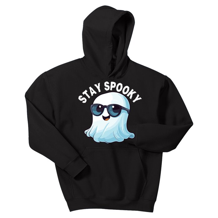 Stay Spooky Cute Ghost Boo Spooky Season Funny Halloween Spooky Boo Kids Hoodie