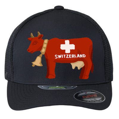 Switzerland Swiss Cow Flexfit Unipanel Trucker Cap