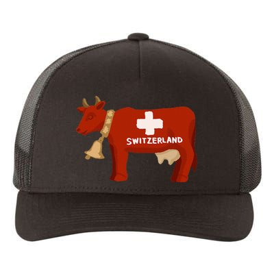 Switzerland Swiss Cow Yupoong Adult 5-Panel Trucker Hat