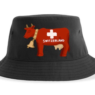 Switzerland Swiss Cow Sustainable Bucket Hat