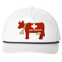 Switzerland Swiss Cow Snapback Five-Panel Rope Hat