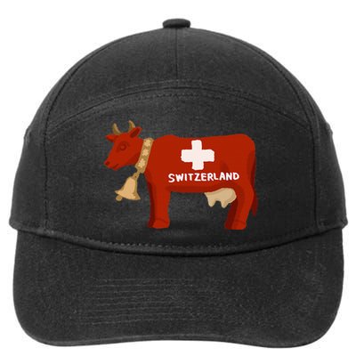 Switzerland Swiss Cow 7-Panel Snapback Hat