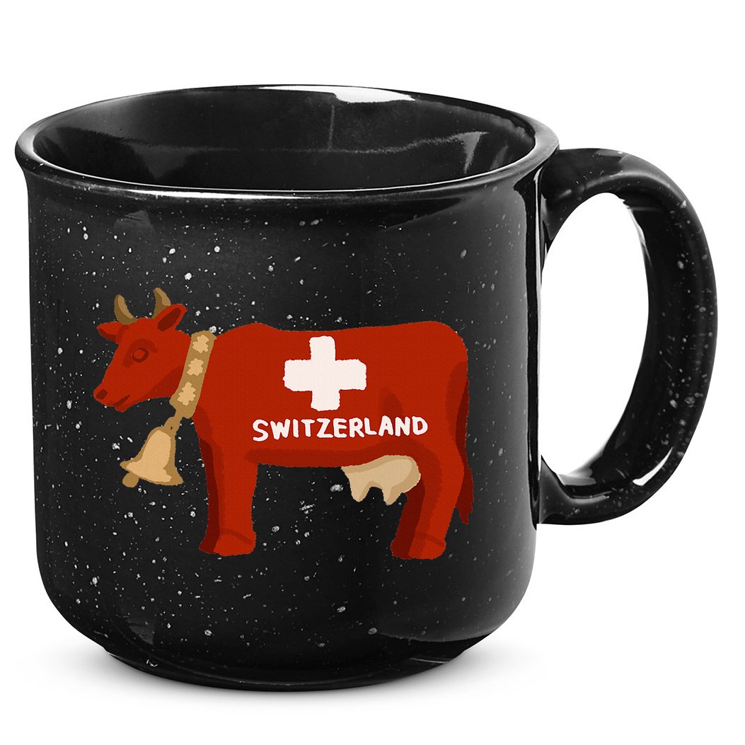 Switzerland Swiss Cow 15oz Campfire Ceramic Mug