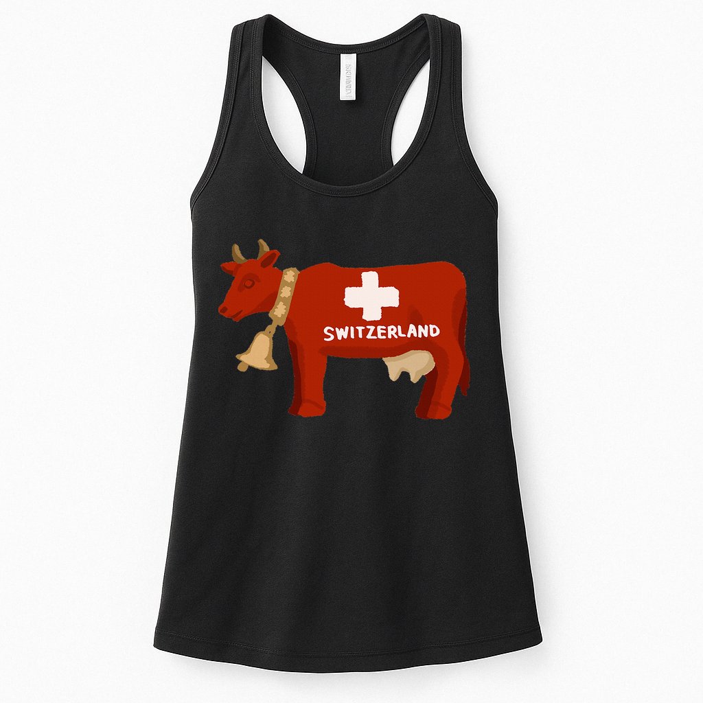 Switzerland Swiss Cow Womens Tank Top