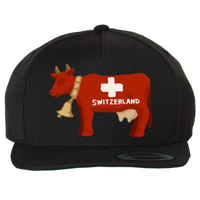 Switzerland Swiss Cow Wool Snapback Cap