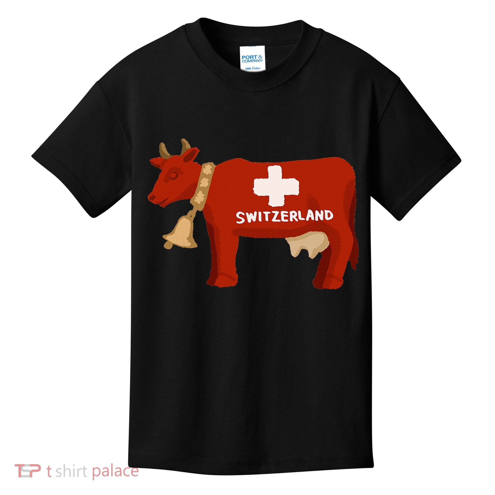 Switzerland Swiss Cow Kids T-Shirt