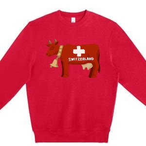 Switzerland Swiss Cow Premium Crewneck Sweatshirt