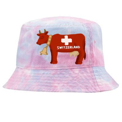 Switzerland Swiss Cow Tie-Dyed Bucket Hat