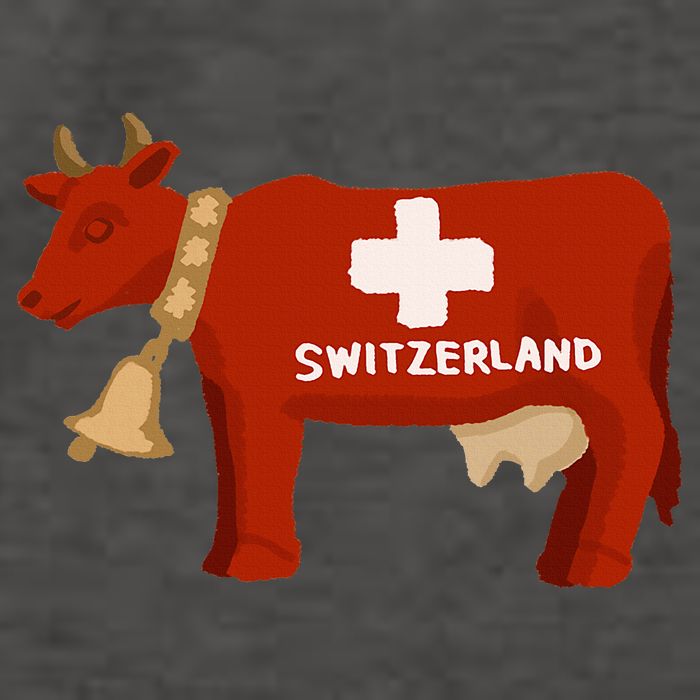 Switzerland Swiss Cow Vector Backpack