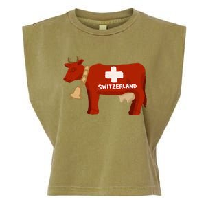 Switzerland Swiss Cow Garment-Dyed Women's Muscle Tee