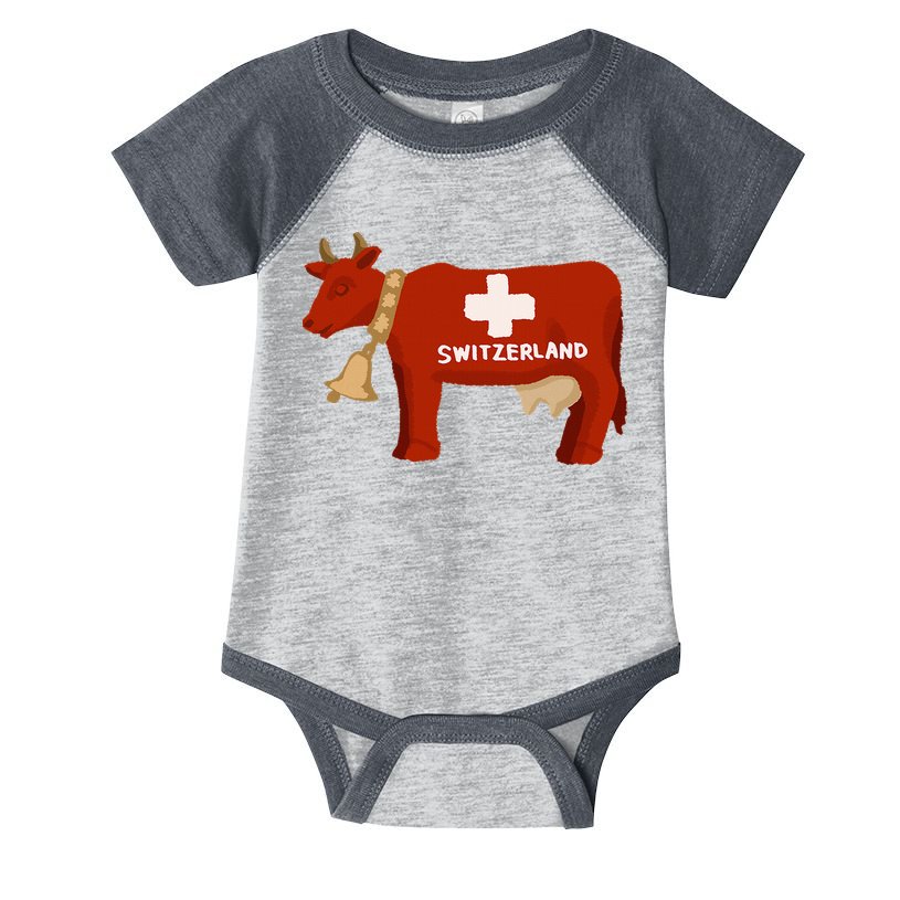 Switzerland Swiss Cow Infant Baby Jersey Bodysuit